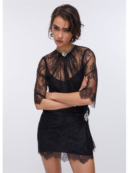 Abito corto in pizzo chantilly LIU JO | PA6055J4961/22222